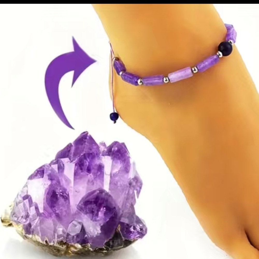 Amethyst anklet - Picture 4 of 11